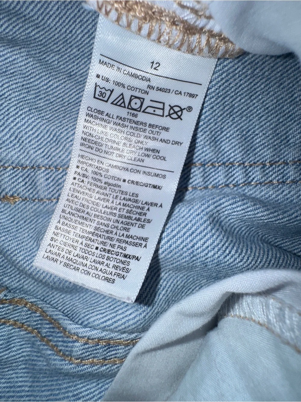 Old Navy Girl 12 Denim Jeans High Waisted Baggy Wide Leg Hearts Casual School